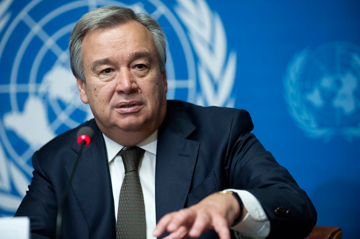 El secretario general de la Organización de Naciones Unidas (ONU), Antonio Guterres