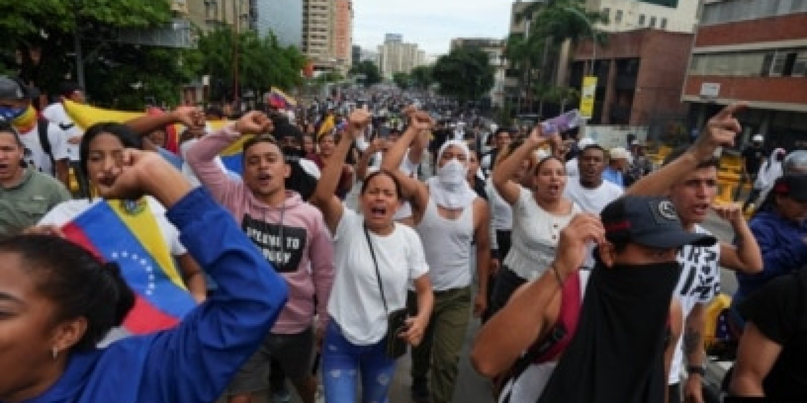 Protestas en Caracas contra resultado electoral