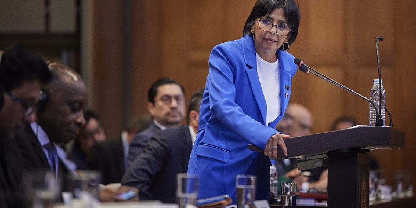 Foto: En la CIJ, la vicepresidenta venezolana, Delcy Rodríguez, expuso las medidas provisionales que pide su país ante el litigio con Guyana / CIJ